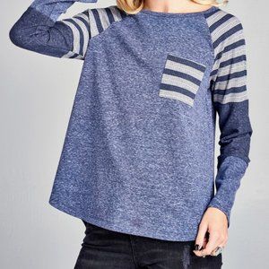 Two-Tone Knit Top